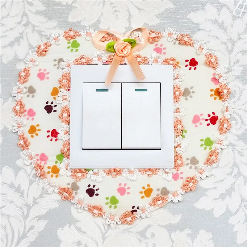 Лидер продаж 2 шт. Ткань Красочные цветы Кружево переключатель Наклейки дома