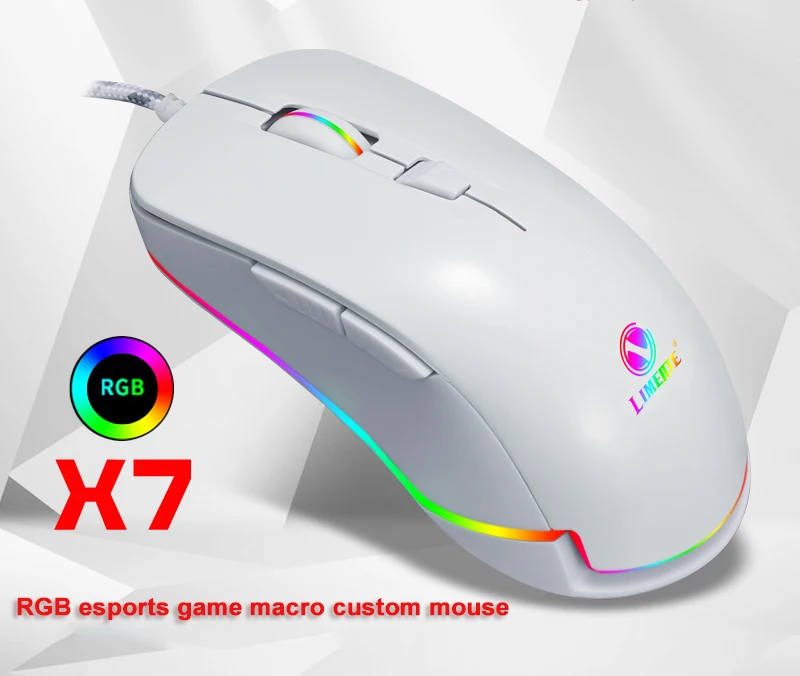 2019 новая игровая мышь 2400 dpi Регулируемая компьютерная оптическая RGB проводная USB