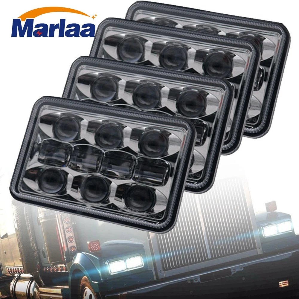 4x6 светодиодные фары герметичный луч прямоугольный для Chevrolet Ford Trucks Freightliner Peterbil Kenworth Dodge H4651 H4652 H4656 H466