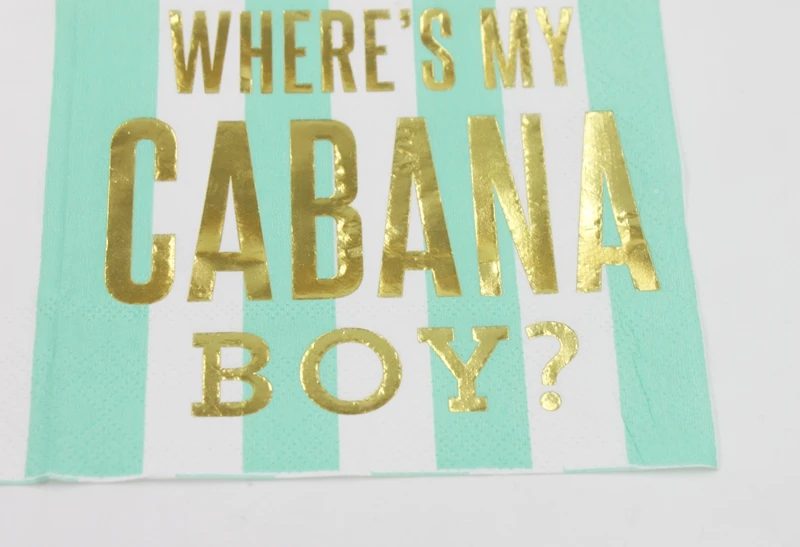 [RainLoong] 3 пары напитков золотая фольга бумажная салфетка где находится My Cabana Boy