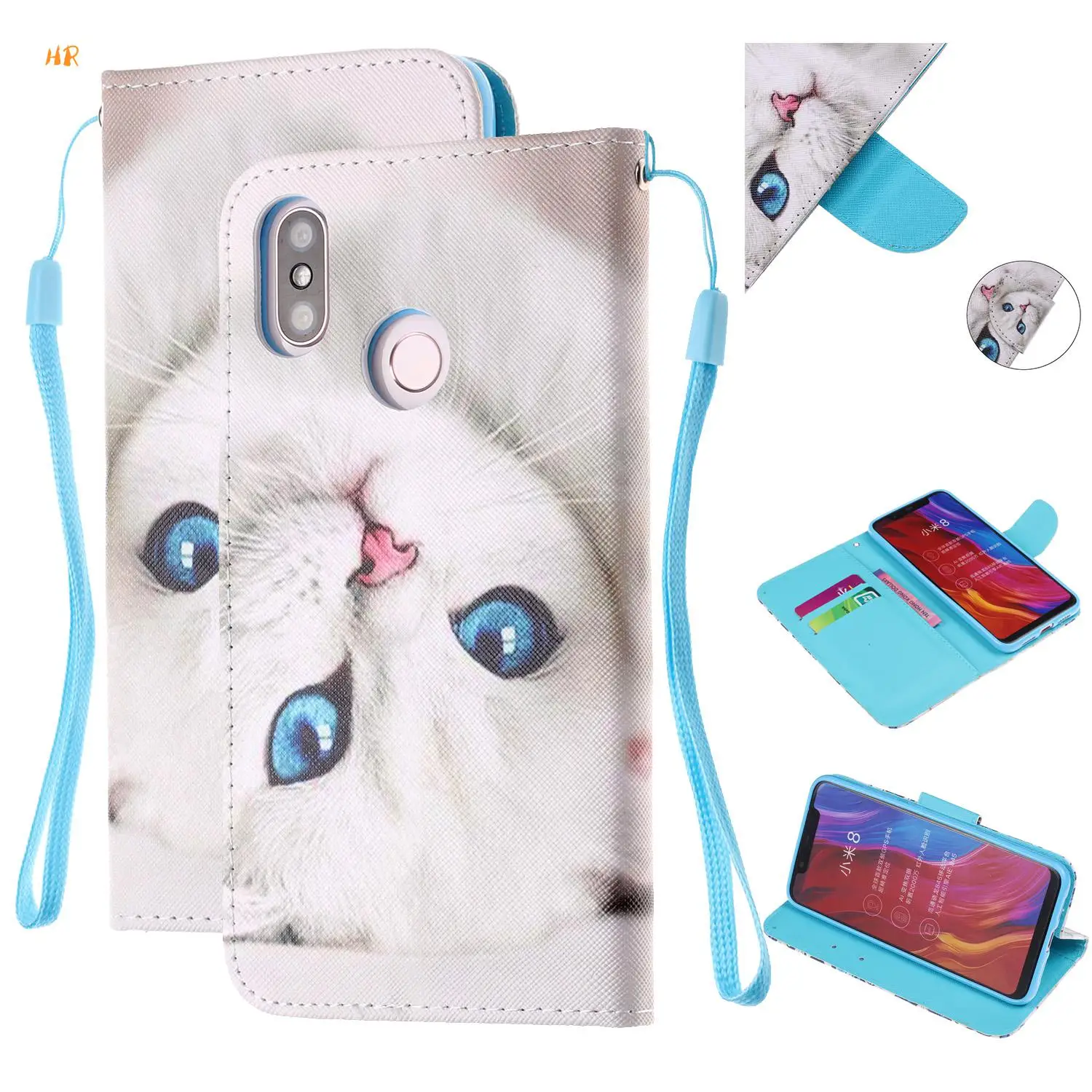 Leather Case Wallet Cover For Xiaomi Mi8 Mi 8 lite 5X A1 6X A2 Flip Redmi 4X 5 5A 6 Note6 Pro Stand Card Holders | Мобильные