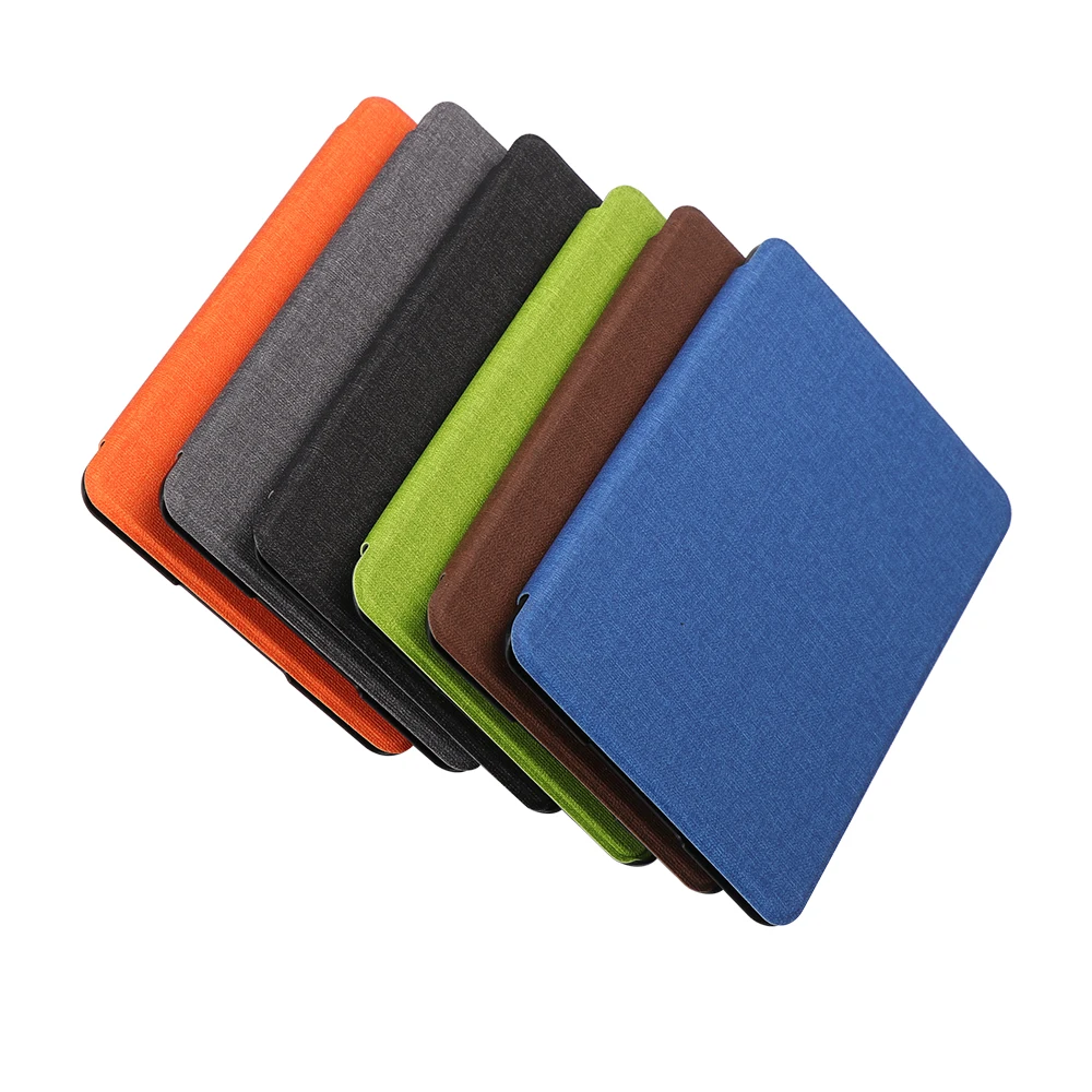 Тканевая текстура защитная оболочка ультра тонкий смарт PU кожаный чехол для Amazon