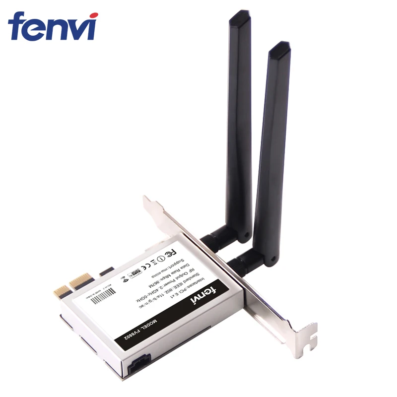 Fenvi беспроводной-AC 8265 867 Мбит/с 802,11 AC двухдиапазонный Настольный PCI-E WiFi адаптер PCI Express карта для Intel 8265AC+ Bluetooth 4,2