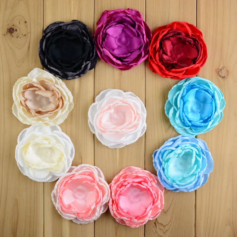 25 шт./лот цветов вы выбираете 3 75 дюймов Большие Слои сгоревший атласный пион из