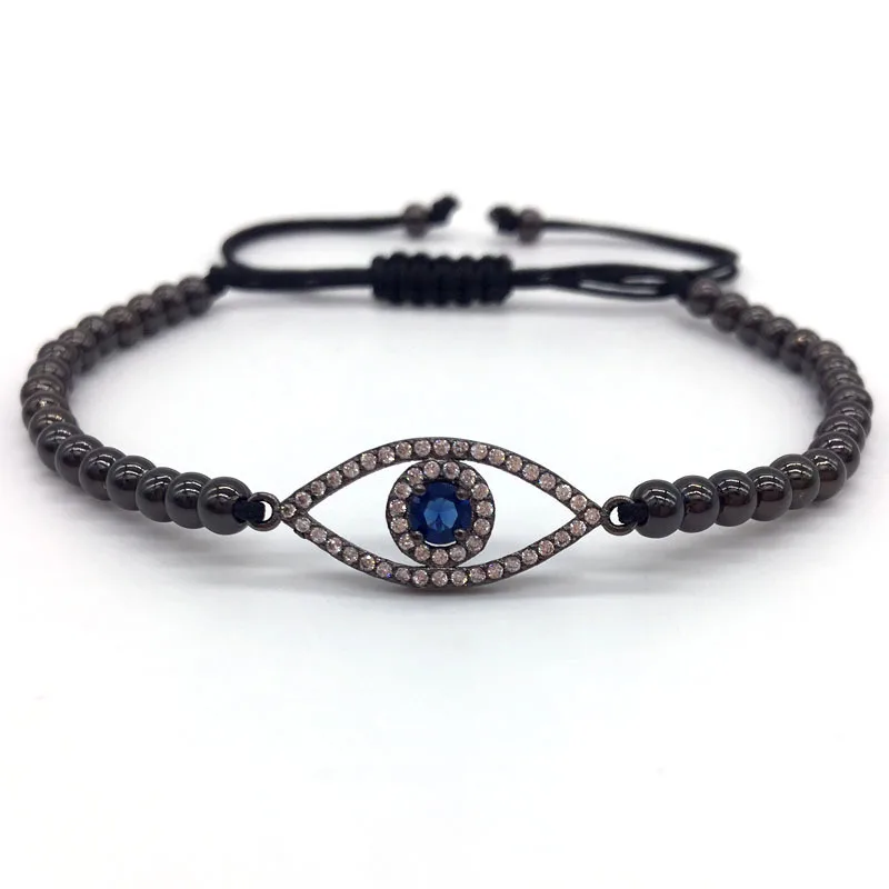 2017 поступление jewelry браслет Ангел глаз и Бусины бисер Для женщин Плетеный макраме
