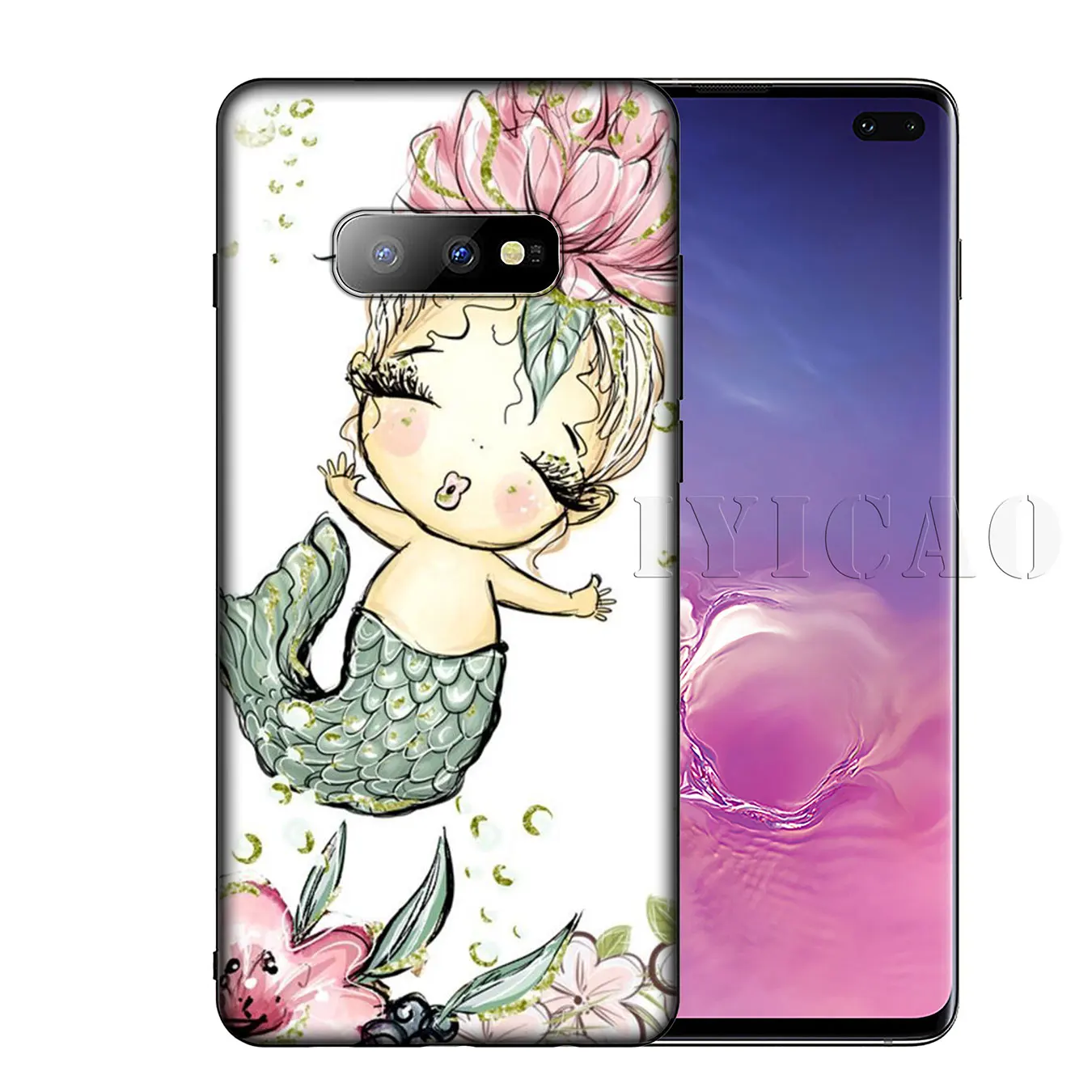 IYICAO Mermaid Tail Scale Soft Silicone Phone Case for Samsung Galaxy S20 Ultra S10 Lite S9 S8 Plus S6 S7 Edge S10e Cover |