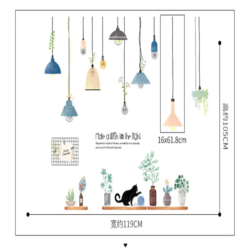Фото YODE Nordic стиль стены стикеры s ПВХ DIY люстра горшках Европейский архитектура YODE Nordic стиль стены стикеры s ПВХ DIY люстра горшках Европейский архитектура