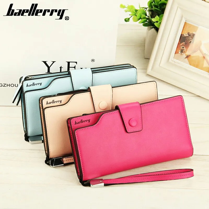 Baellerry designer fashion women's PU leather zipper long wallets ladies' high capacity mutifunction clutch wallet coin purse | Багаж и