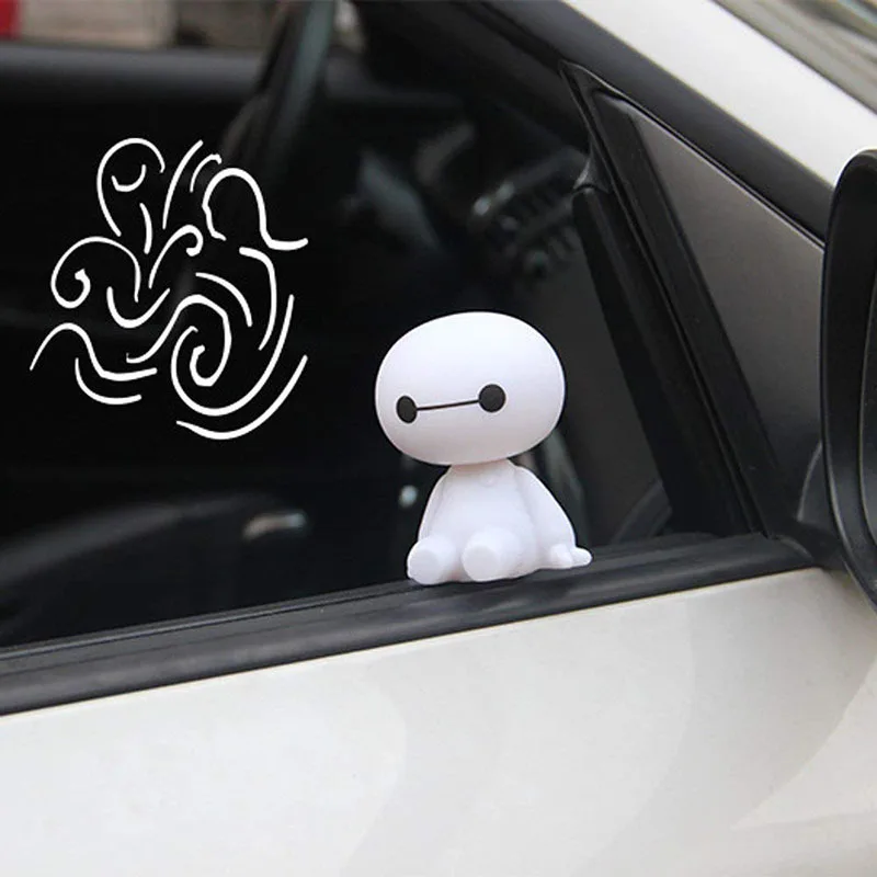 TF30 мультфильм автомобиль украшения пластик встряхивание робот Baymax Авто декоративные фигурки интерьер большие куклы героев, игрушки орнамент аксессуары