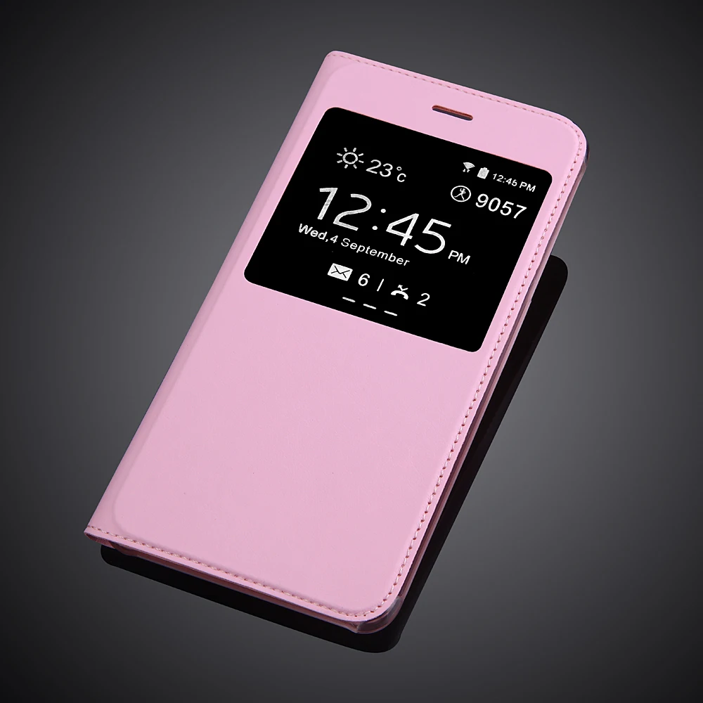 Роскошный флип чехол из искусственной кожи с окошком для Samsung Galaxy J7 Max черный