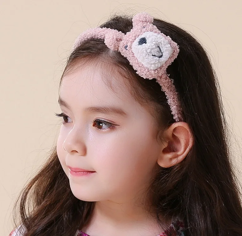 

12pcs Boutique Cute Pom Pom Animal Hair Sticks Solid Felt Stuffed Bear Hairbands Fashion Princess Headwear Hair Accessories