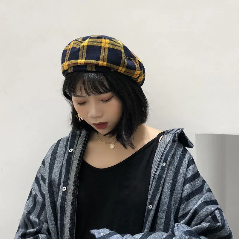 Хлопчатобумажная замшевая ткань для девочек берет шапка женщин французский