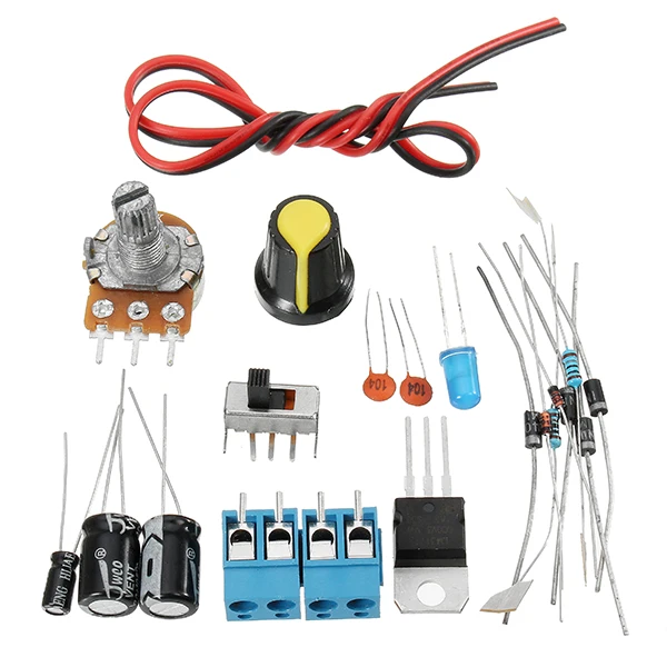 Diy комплект LM317 с регулируемым блоком питания постоянного тока измеритель