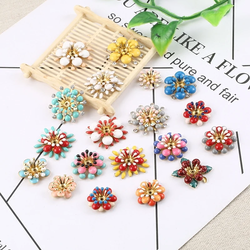 10pc Daisy Wedding Embellishment Metal Buttons Crafts And Scrapbooking Bag Button Diy Sewing Accessory Decorative Flower Buttons