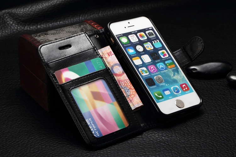 Чехол с откидной крышкой для iphone X Xs max Xr 8, 7, 6, 6 S, Plus, 5, 5S SE Роскошный чехол-портмоне в ретро-стиле чехол кожаный Силиконовый ТПУ Корпус сумка чистый Чехол-держатель с Etui