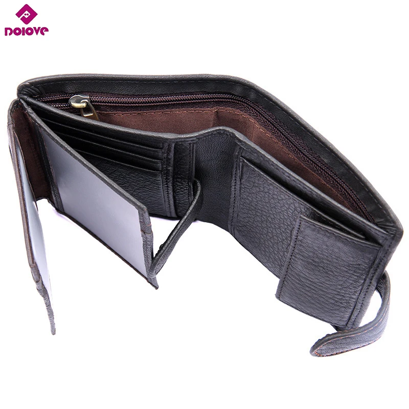 Мужской кошелек DOLOVE из натуральной коровьей кожи модный брендовый бумажник с