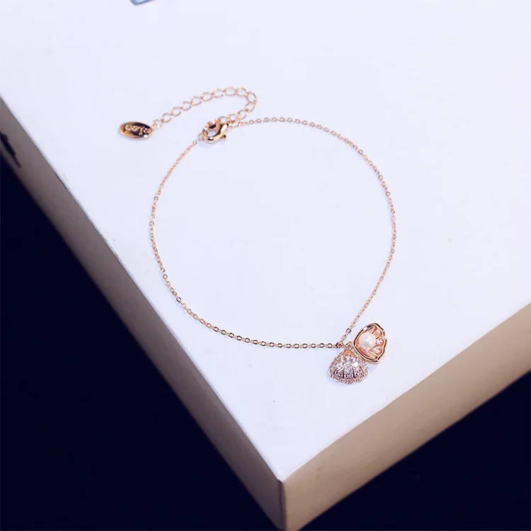 Мода оболочки имитация жемчуга браслет посеребренный Браслет-талисман из бусинок дамы корпус браслет модные ювелирные изделия из жемчуга дамы