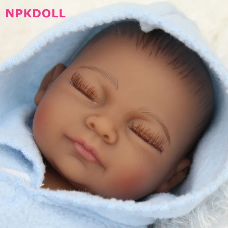 28 см NPKDOLLBlack Детские куклы для мальчиков, полностью Силиконовые черные куклы Boneca Bebe Reborn baby Play House, игрушки для детей, подарок на день рождения, Brinquedo