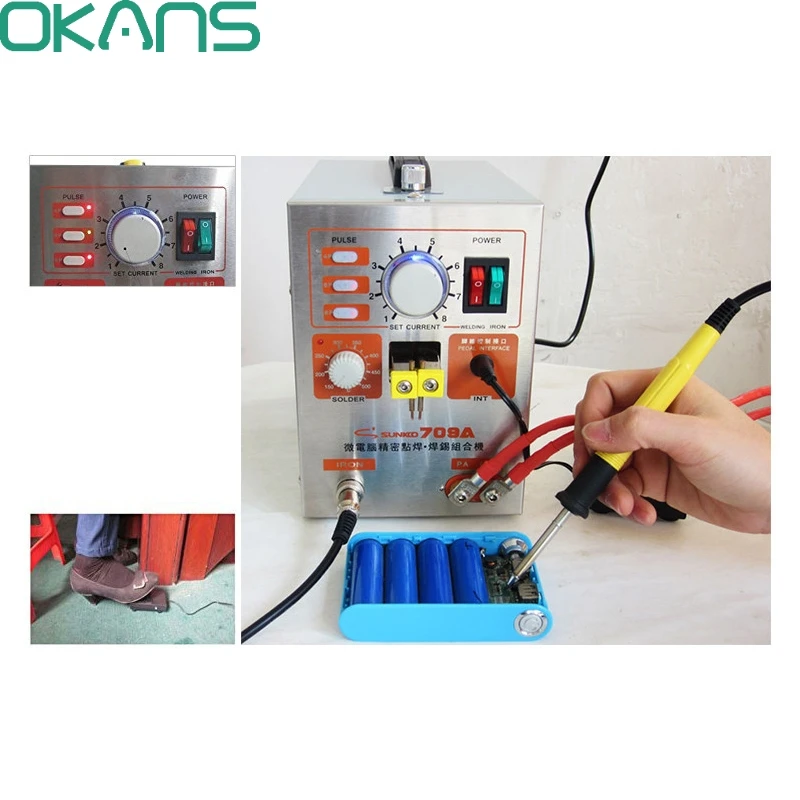 709A High Power Battery Spot Welder & Soldering Station with Universal Welding Pen Machine | Инструменты