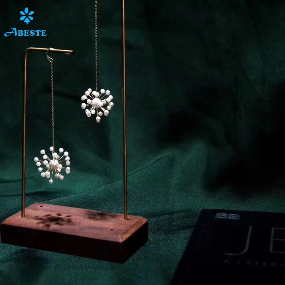 Женские Висячие сережки ручной работы ANI 14K длинные висячие из натурального