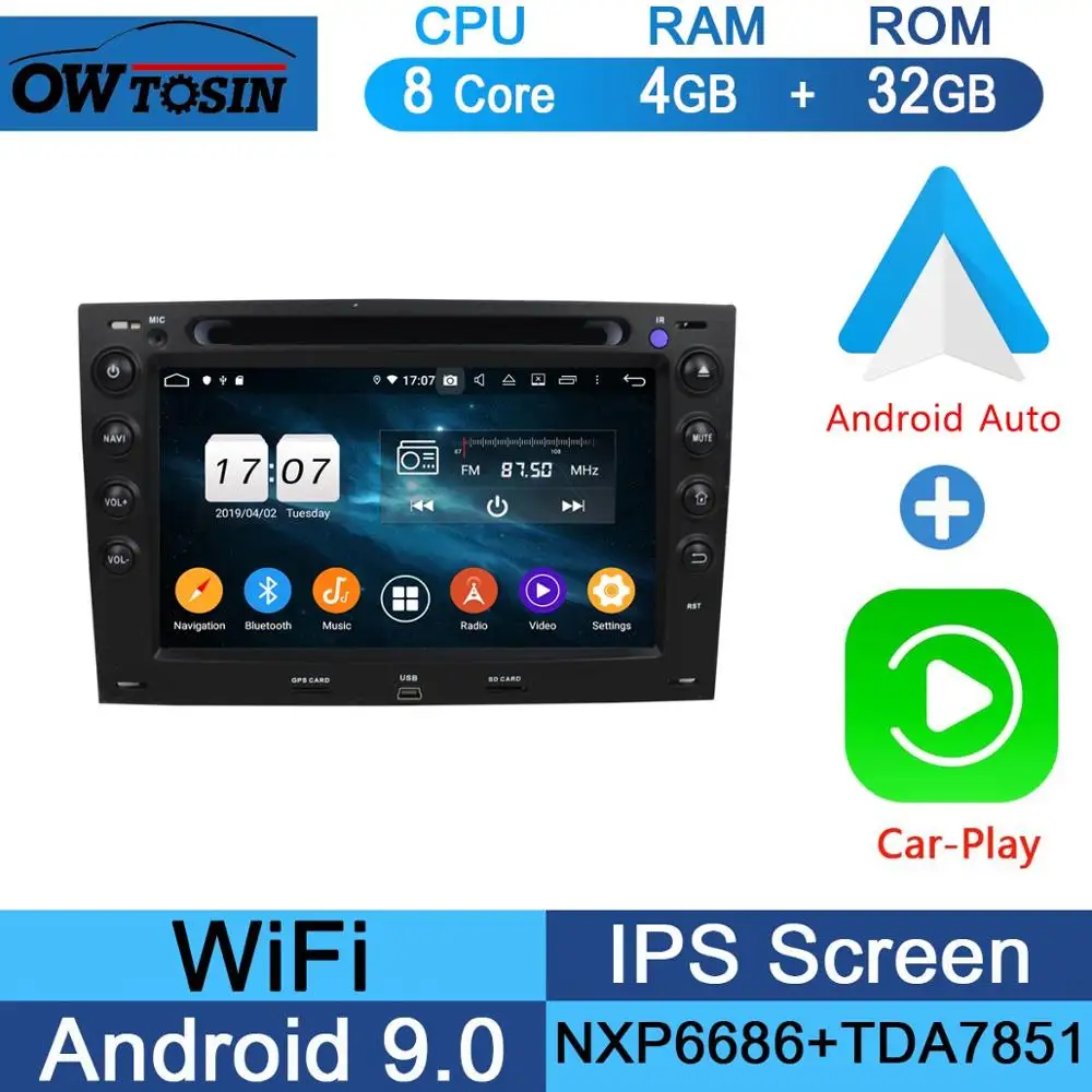 32G CarPlay Android " ips 8 ядерный 4G+ 64G Android 9,0 автомобильный dvd-плеер для Renault Megane 2 ii 2003 2004 2005 2006 2007 2008 2009 CarPlay мультимедиа - Цвет: 32G CarPlay Android