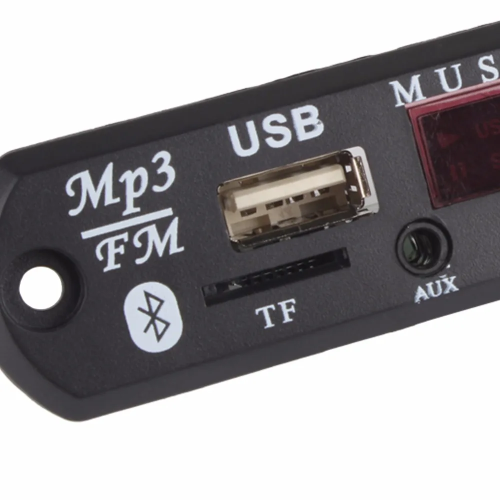 Bluetooth 5 в 12 В MP3 WMA динамик декодер доска аудио модуль USB TF Радио пульт дистанционного управления для автомобиля радио черный цвет