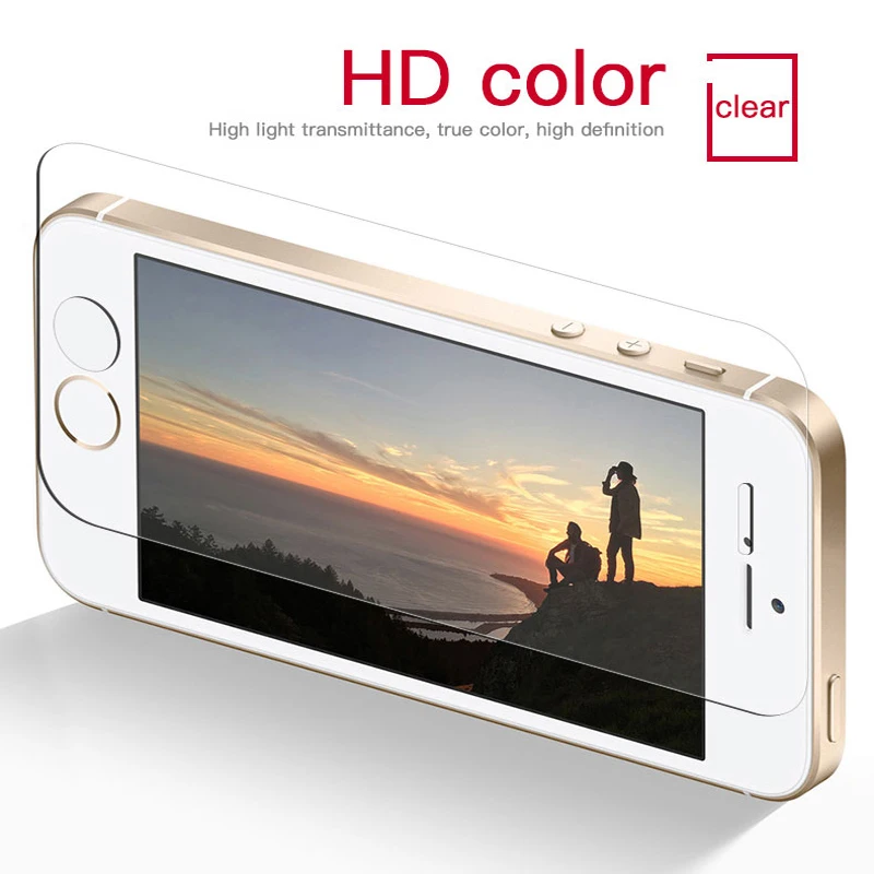 Защитное стекло 9H закаленное для iPhone 7 7Plus 4 4S 5 5S 5C 5SE 8 x 6 6S Plus XR Xs Max | Мобильные