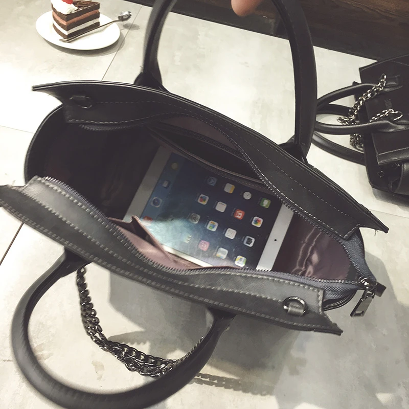 2016 большая сумки женские панк дизайнер женщины кожаные старинные pu леди большие