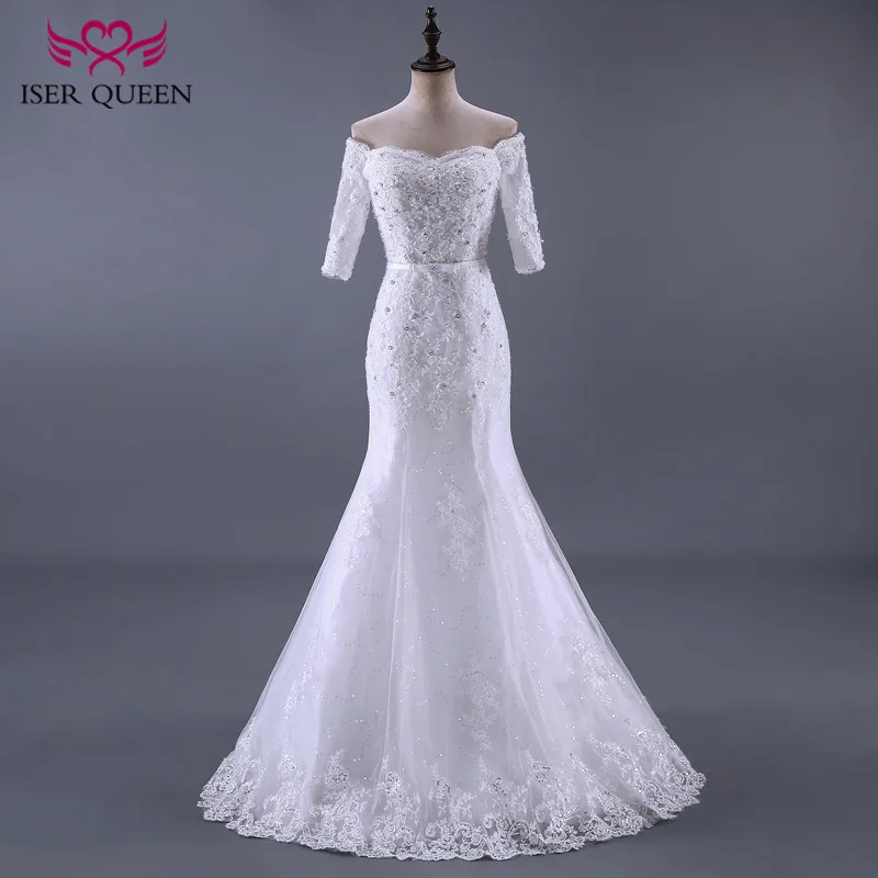 Бисер для девочек с лентой со стразами и полуторным рукавом абрикосового белого