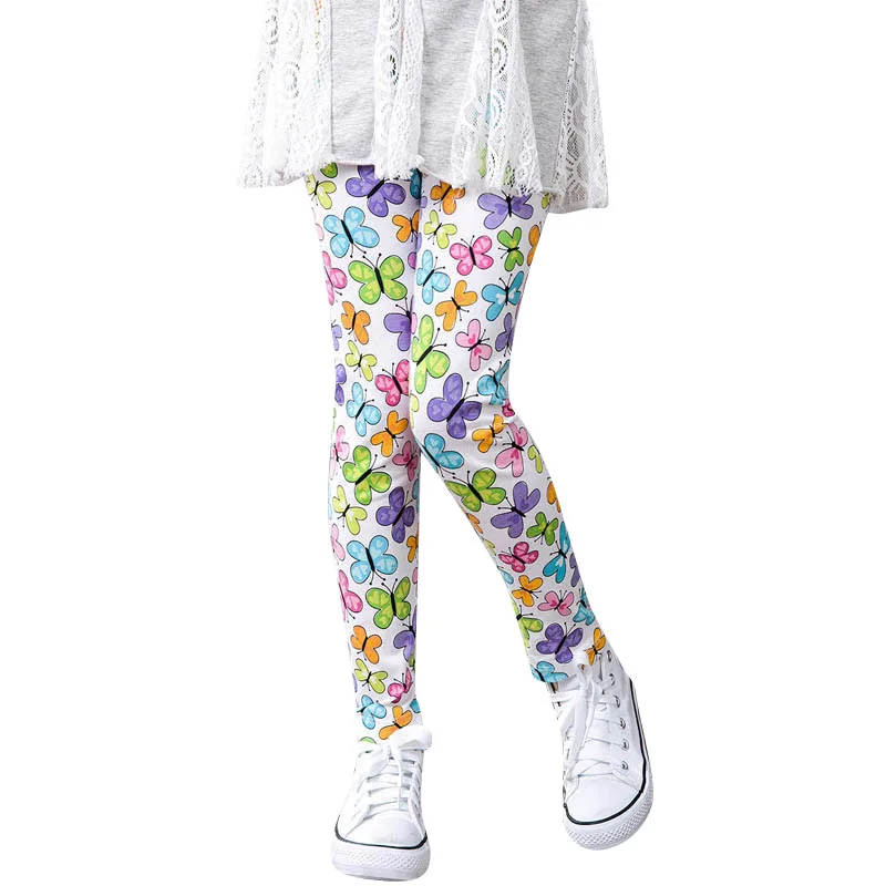 Коллекция 2017 года детские леггинсы для девочек штаны эластичные длинные брюки с