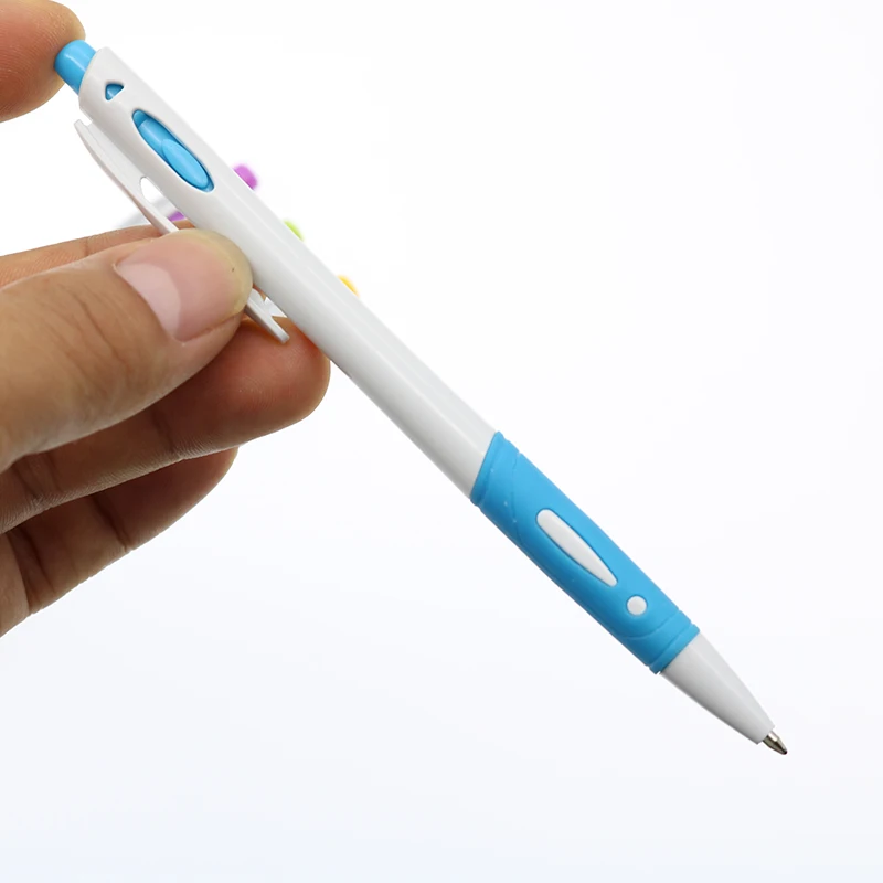 

4pc Candy Color Push Type Exclamation Point Ballpoint Pen Simple Super Good Write Office Accessories Pen Plastic Material