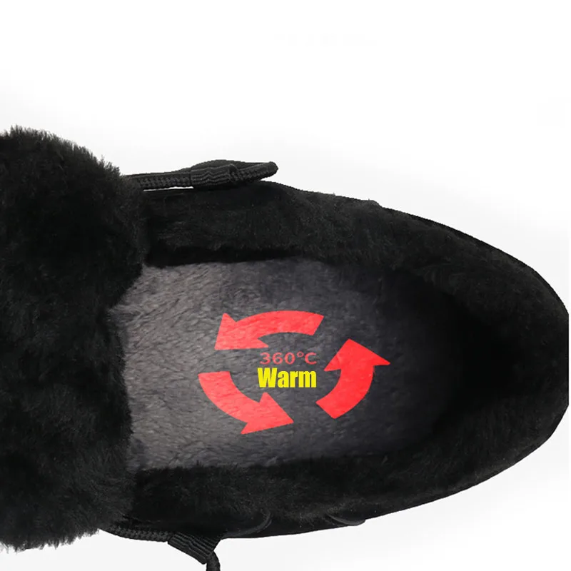 ZALAVOR Winter Sneakers Outdoor Lace Up Casual Warm Fur Daily Patchwork Walking Shoes Men Young Boy Antiskid Size 39-44 | Обувь