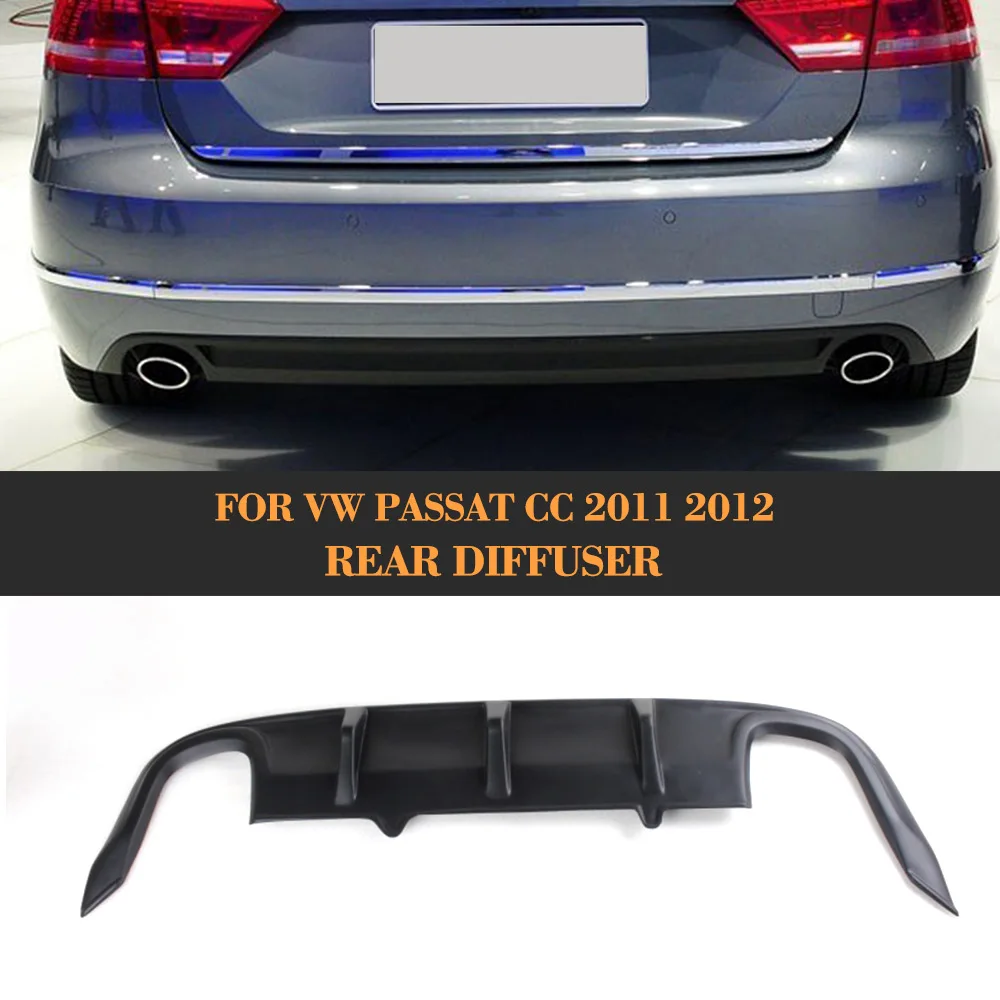 

PP Car Rear Bumper Lip Diffuser For VW Passat CC 2011 2012