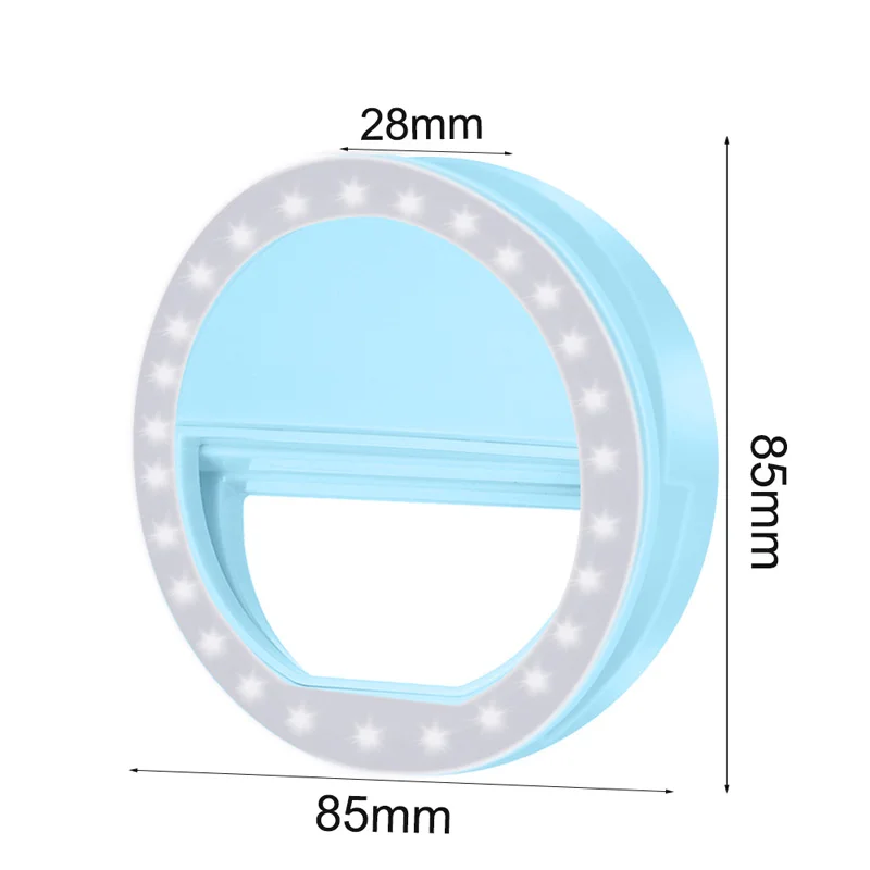 LED Selfie Ring Flash Light Fit Dim Environment Self-timer Tool Tablets Camera Portable Luminous Clip For Cell Phones | Лампы и