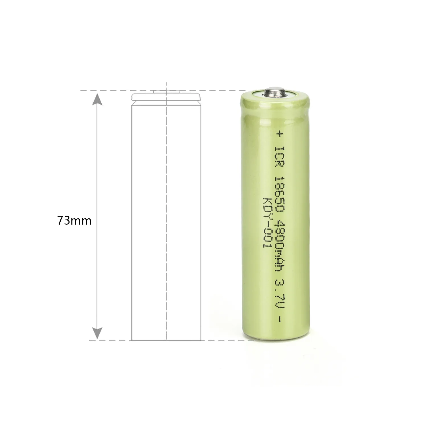 2 шт 3,7 V 4800mAH перезаряжаемая батарея 18650 литиевая батарея высокой разрядки для аккумуляторов фонарика