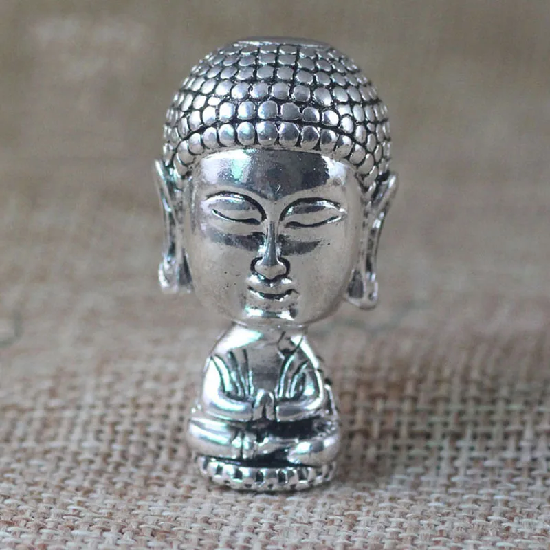 buddha 5 шт/лот руки, сложенные для молитвы с лотосом бусины гуру для четки изготовления 3 отверстия бусины Металлические Будды Бусины разделители Тибетский предметы буддизма - Цвет: buddha