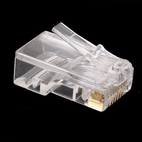 50PCS RJ45 RJ-45 CAT5 CAT5E Modular Cable Head Plug Ethernet Gold Plated Network Connector | Обустройство дома