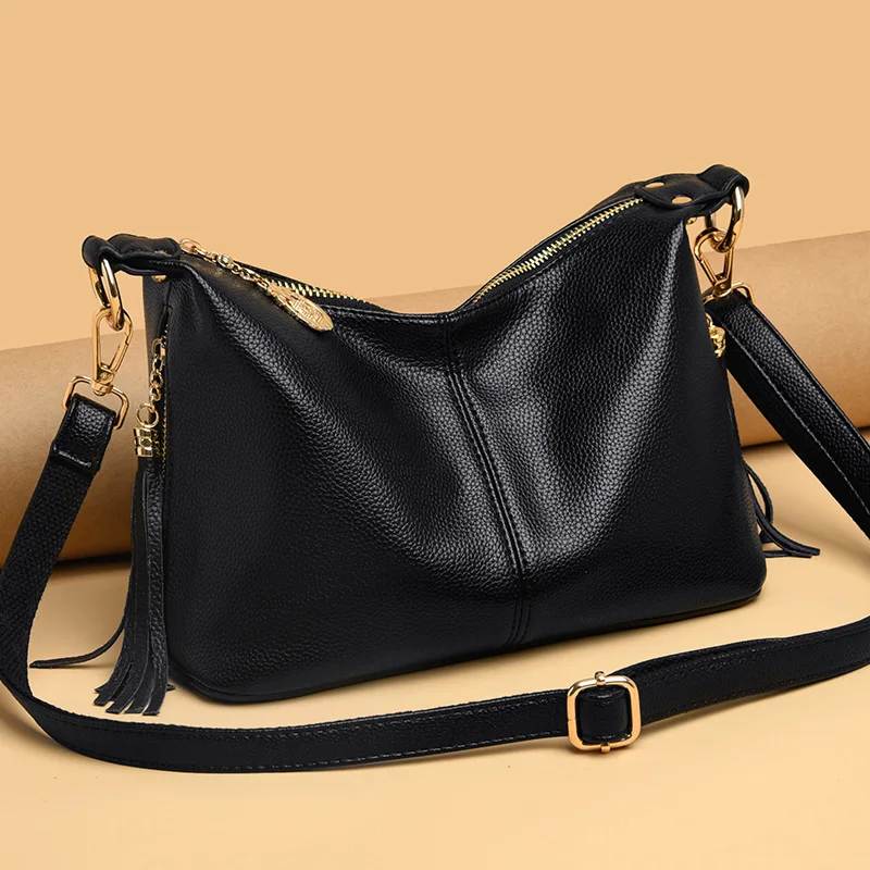 Fashion Tassel Crossbody Bags For Women Messenger Bag Designer Handbags High Quality Female Leather Shoulder Bag Sac A Main