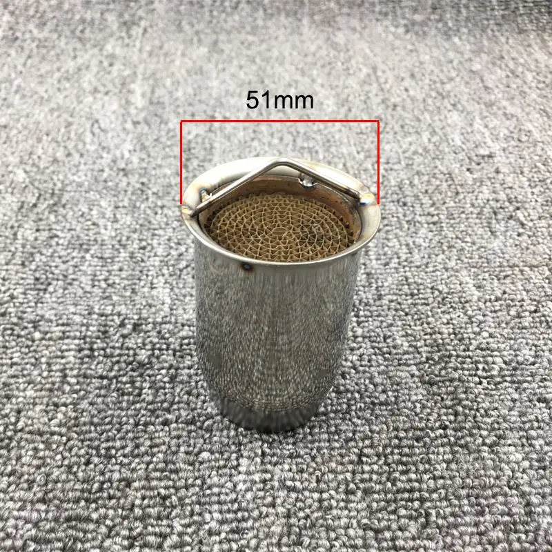 51mm S1000RR Z750 R6 MT-07 TMAX 530 R3 мотоциклетные 51 61 мм Глушитель дБ убийца глушитель каталитический для YAMAHA Kawasaki Suzuki - Цвет: 51mm
