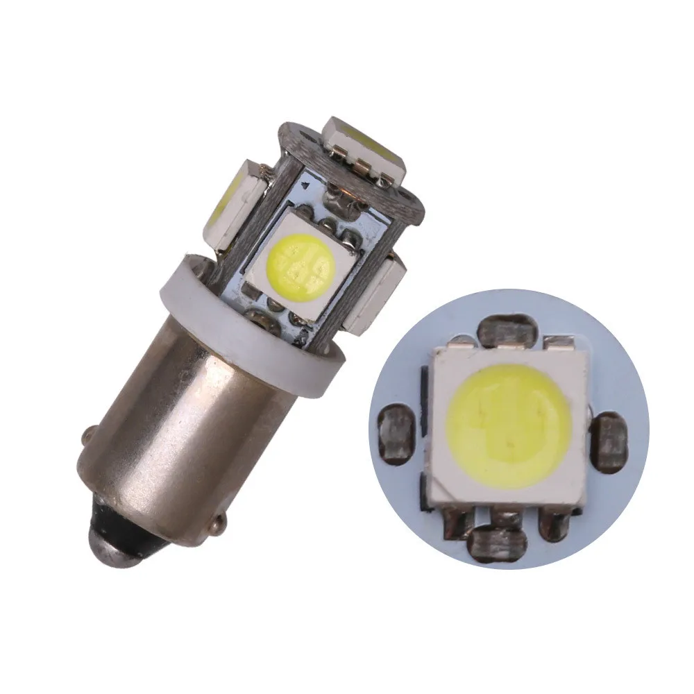 10 шт. T11 BA9S 5050 5 SMD светодиодный Белый Автомобильный светильник источник 12 В лампа