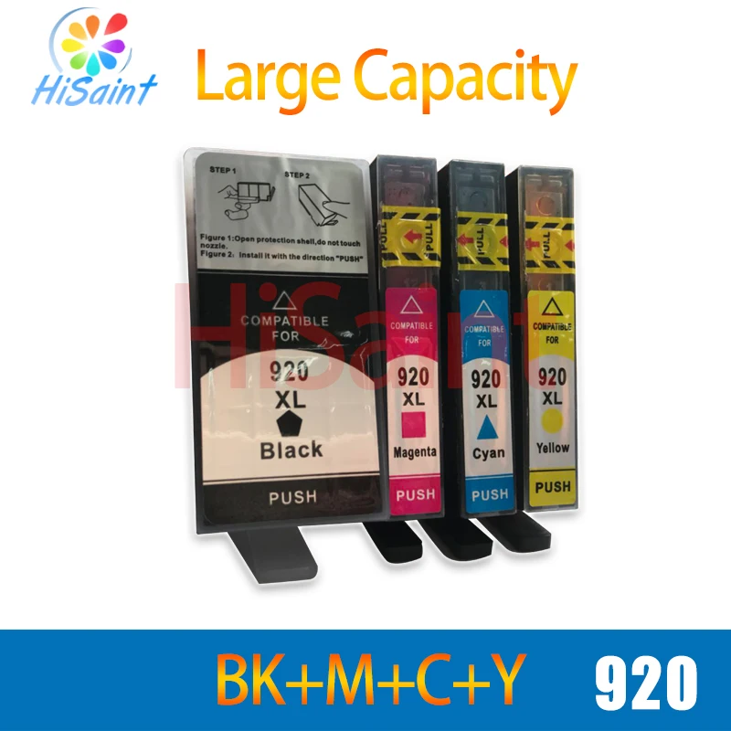 Чернильный картридж hisaint для HP 920 920XL принтера OfficeJet 6000 6500 6500A 7000 7500 7500A бесплатная