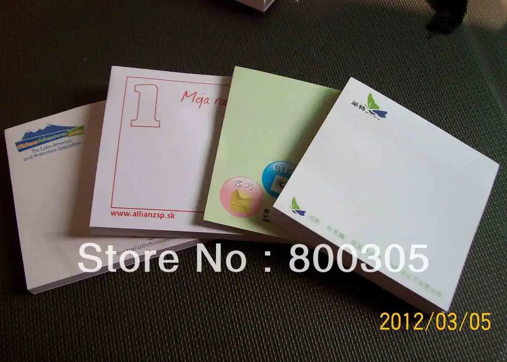Заказной логотип липкий блокнот/блокнот 75*75 мм * 25 листов 400 шт./лот|memo pad|sticky memo