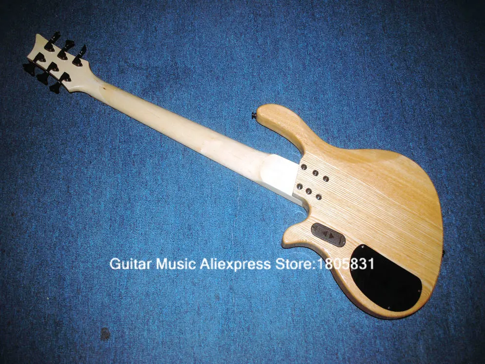 Новое поступление 6 струнный Деревянный электрический бас цельный шейный с