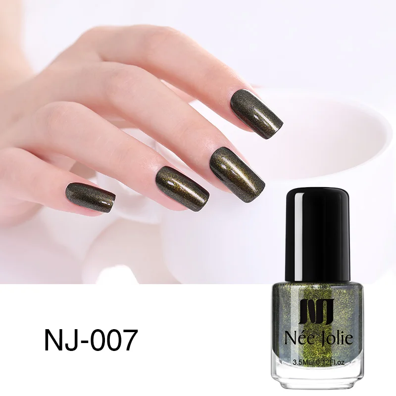 Glitter NJ007 NEE JOLIE лак для ногтей Быстросохнущий 49 цветов голографический телесный кофе серый красный серия зеркальный лак для ногтей художественное украшение - Цвет: Glitter NJ007