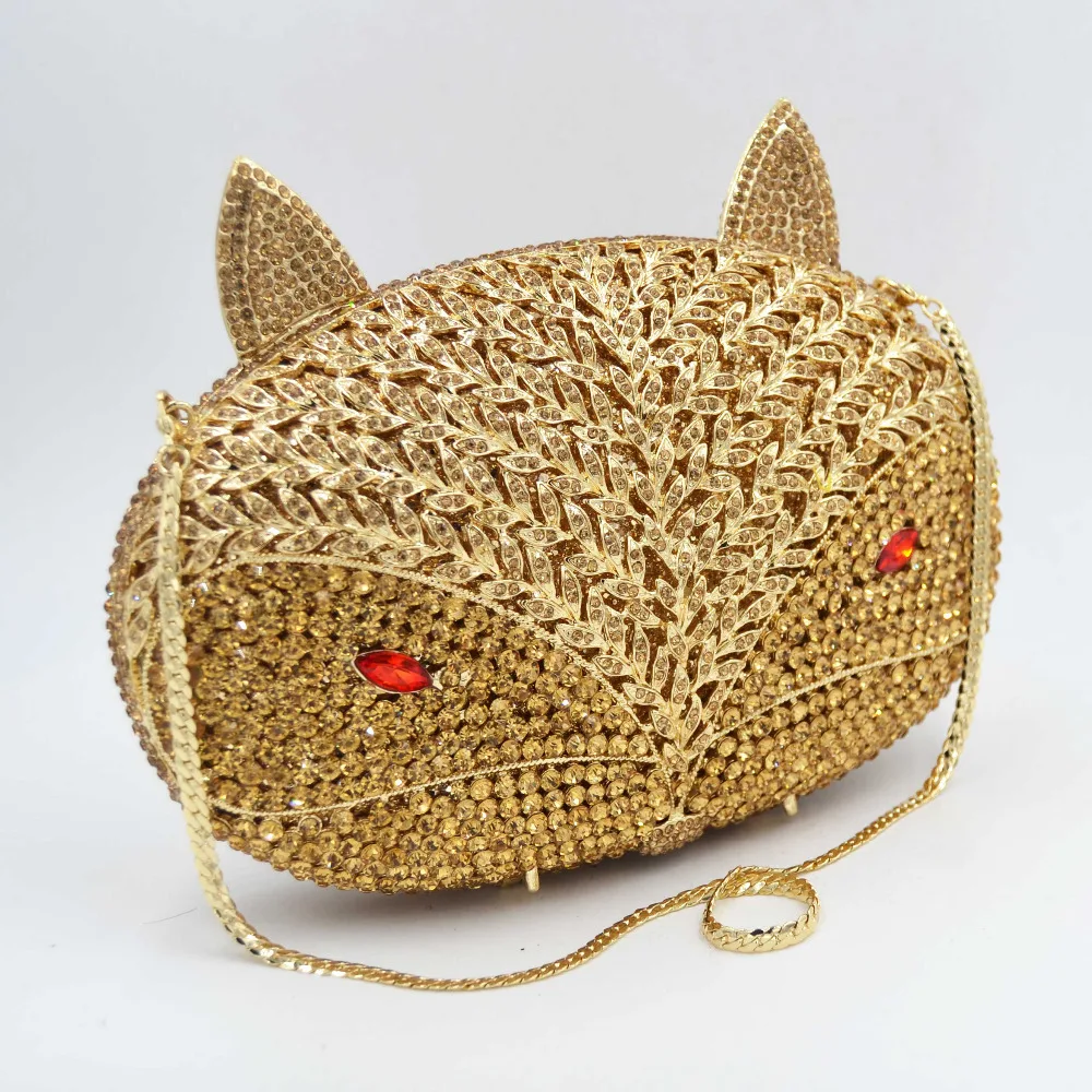 Модная дизайнерская вечерняя сумочка в виде животного роскошный клатч с золотой