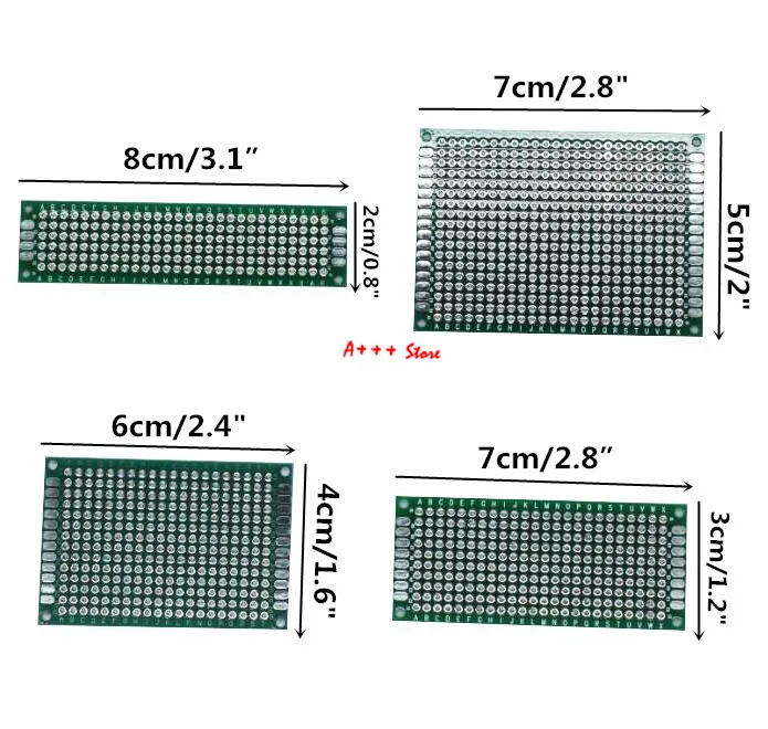 86040 4 шт. 5x7 4x6 3x7 2x8 см двухсторонний медный прототип печатной платы универсальная