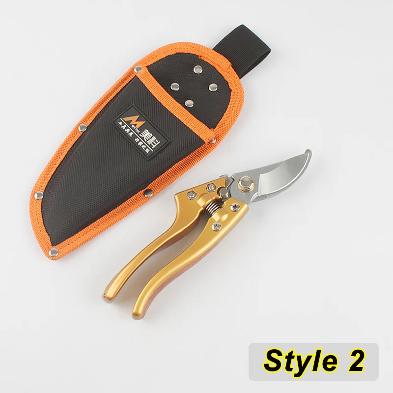 Style 2 with bag " профессиональные SK5 секаторы садовые ножницы секаторы домашние бонсай секаторы инструмент для прививки с сумкой для хранения - Цвет: Style 2 with bag