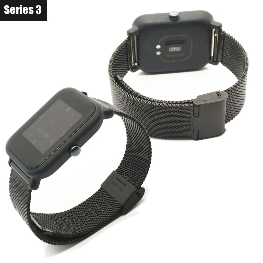 Ремешок для часов Huami Amazfit Pace Stratos 2 металлический ремешок из нержавеющей стали для Amazfit ремешок Bip браслет на запястье 20 мм 22 мм