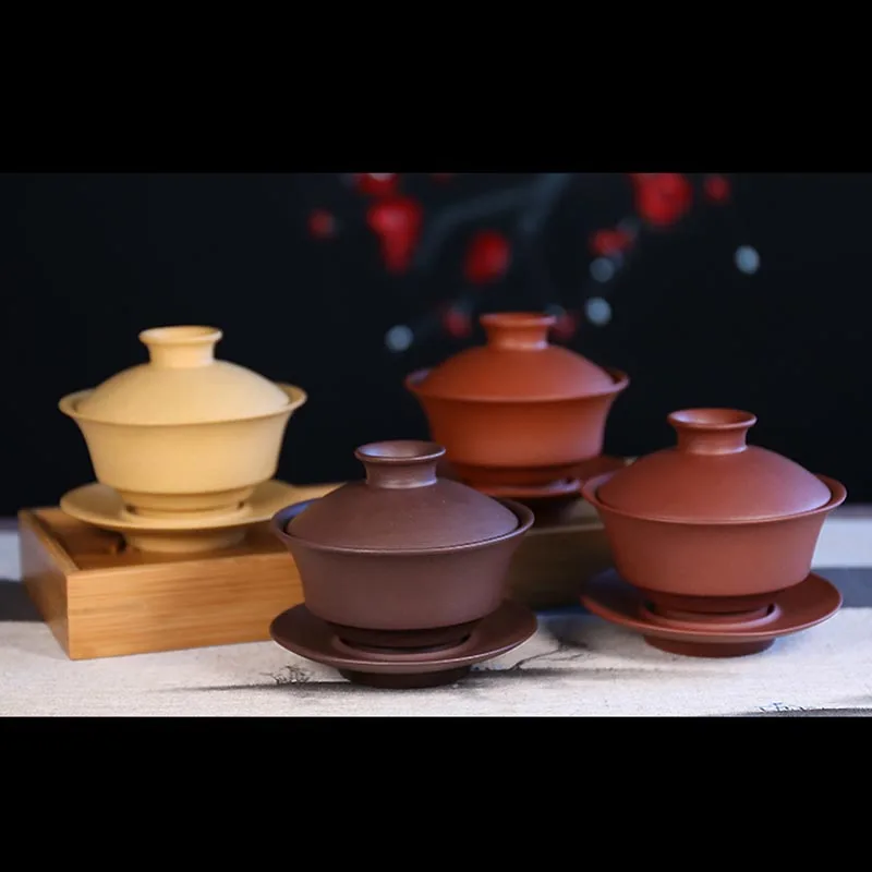 Куб. См Yixing фиолетовая глина Gaiwan ручной работы натуральная сырая руда Zisha