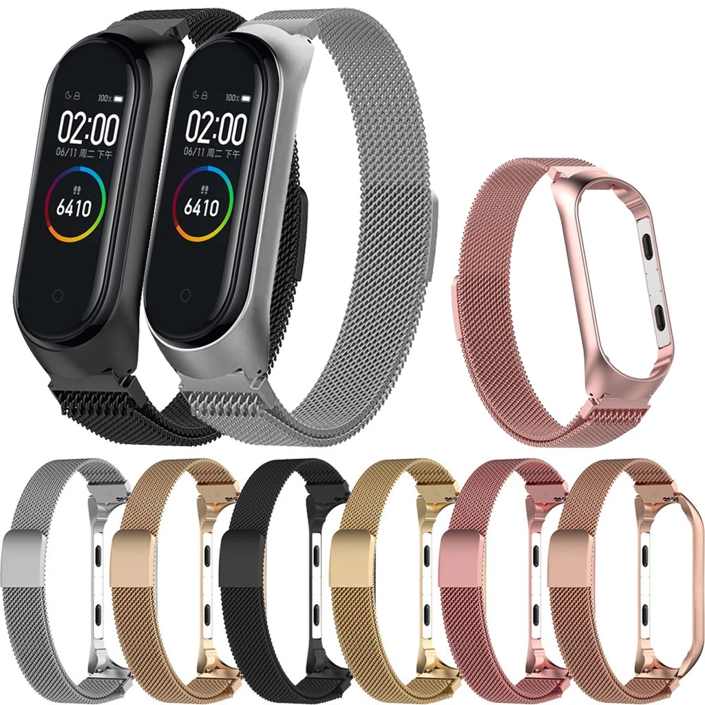 Новинка! mi lanese магнитный ремешок из нержавеющей стали для часов Xiaomi mi Band 4 аксессуары mi d Band 4